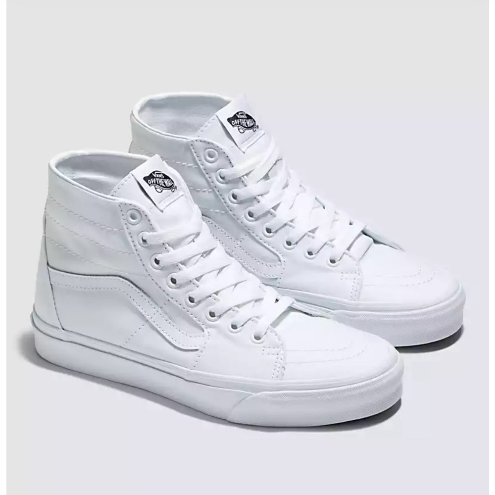 White high top women’s vans size 6 Sk8-Hi Tapered Canvas Shoe